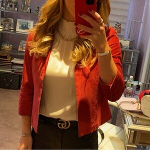 Red DKNY Suede Jacket